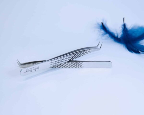 Pensetă volum gene Glossy Silver - Lashes Design - imagine 3