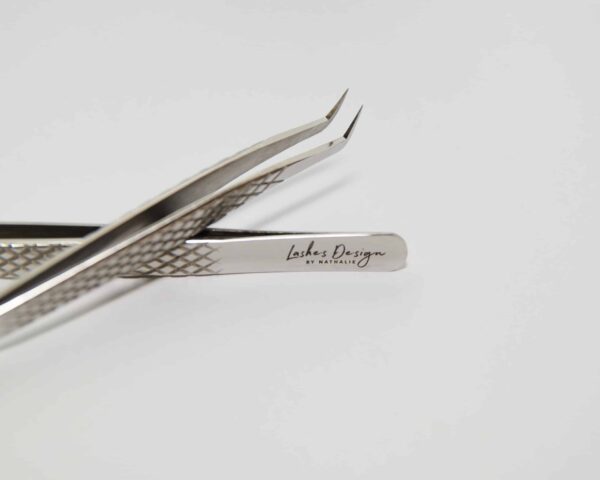 Pensetă volum gene Glossy Silver - Lashes Design - imagine 5